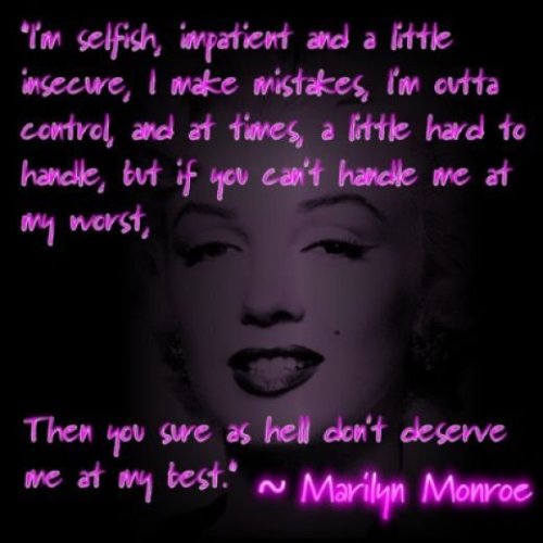 lalalove05: Favorite Marilyn Monroe quotes. Via You make me wanna LaLa♥ 