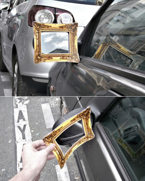 brilliant guerrilla stunt to a French company specializing in framing works of art.