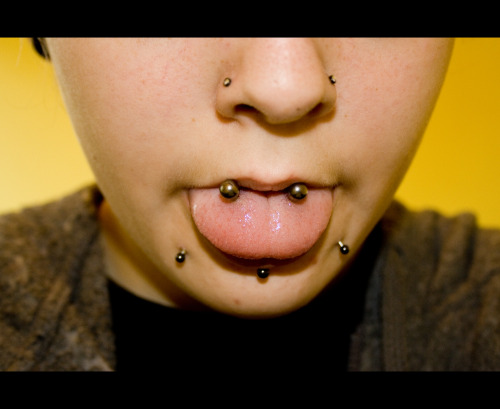 Some of my old facial piercings. The picture doesn't really show it, 