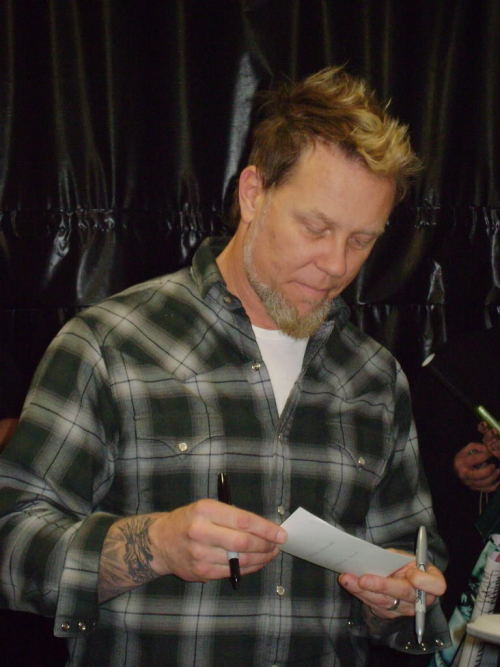 beaxwatcher:  I really like this one for some apparent reason… Even though he looks tired. Poor James.  1. James Hetfield