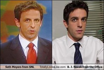 Seth Meyers from SNL Totally Looks Like B. J. Novak from the Office