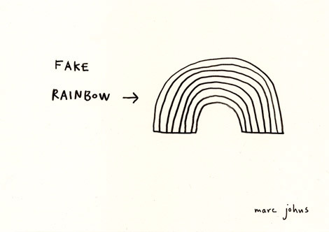 fake rainbow by Marc Johns