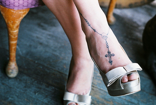 Tagged tattoo legs shoes cross skull religion Notes 57