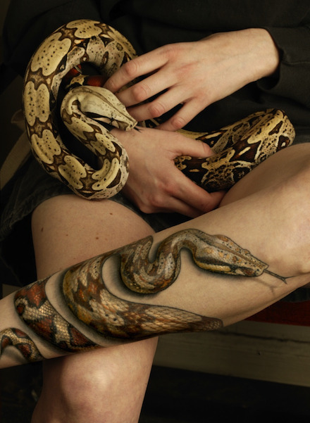 coolest tattoo ever boa constrictor i want one stat i think i 