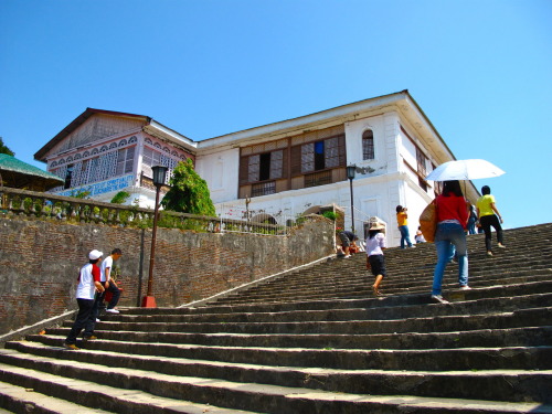 Steps leading to the Simbahan ni Santa Maria in Ilocos Sur.  February 2010