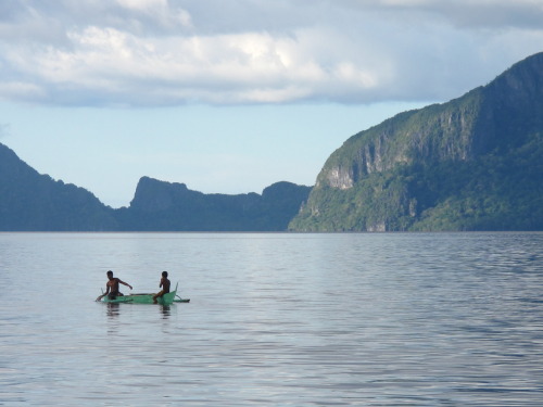 Boatmen in El Nido, Palawan.  June 2010