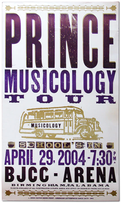 Price Musicology Tour Poster by Hatch Show Print.