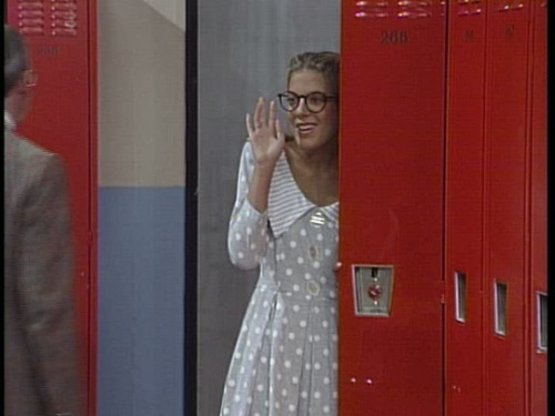 but I most know Tori Spelling as Screech's girl friend Violet on Saved by
