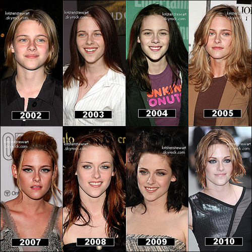 kpattzsource:

The Evolution of Kristen Stewart from 2002-2010