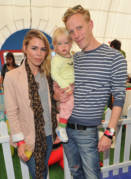 Billie Piper with son Winston and husband Laurence Fox