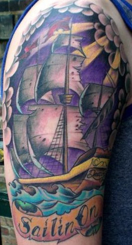 Ship Tattoos on Short North Tattoo Blog     Sailin    On    Pirate Ship   Cary