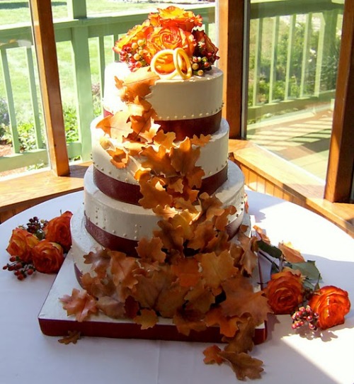 autumn wedding cake