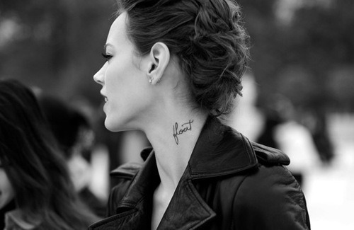 Freja Beha Erichsen, black and white, float tattoo // belledemoisellexxx
