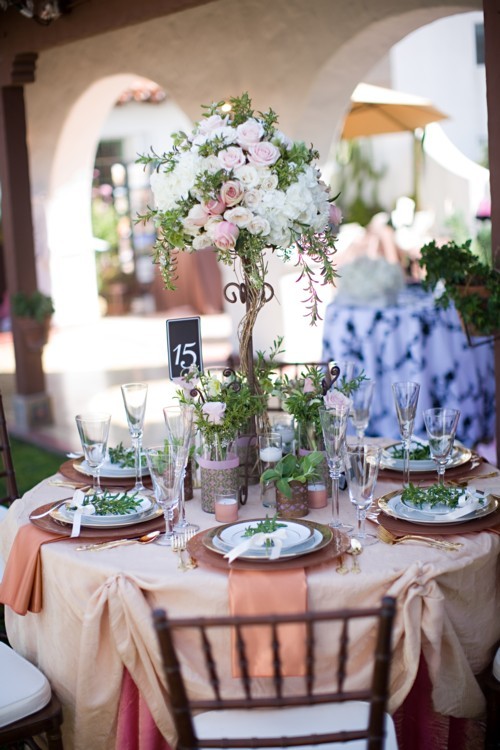 Romantic Garden Theme Wedding Tablescape Carrie Goff