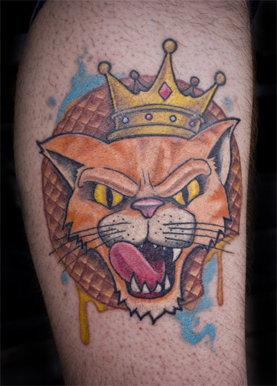 Cat tattoo I did on the Assen tattooconvention The cat is called 8220