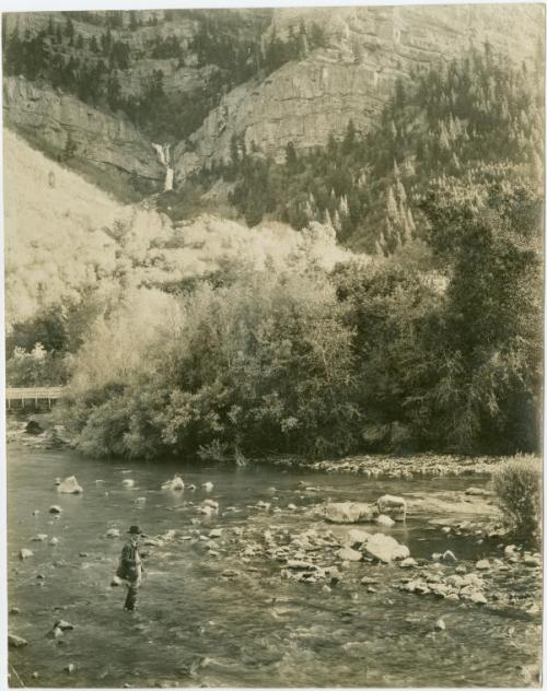 George Lytle Beam (1868-1935), Man fishing in Salt Lake City, UT (NYPL)