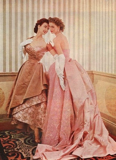 losteyes Dorian Leigh and sister Suzy Parker for a Modess ad 1953