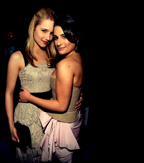 dianna agron and lea michele gay. dianna agron and lea michele