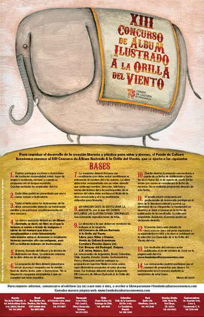 Afiche promocional del concurso a la orilla del viento del FCE, México, 2009