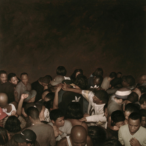 Realistic Mosh Pit Paintings by Dan Witz