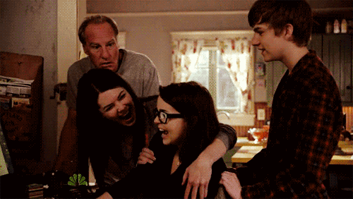 animated gif of the Bravermans hugging each other