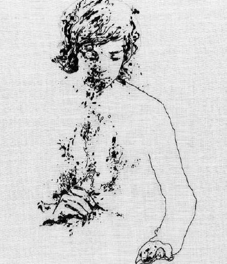loredana sperini, untitled 2003, hand embroidery on cotton (detail) 40x41&#160;cm