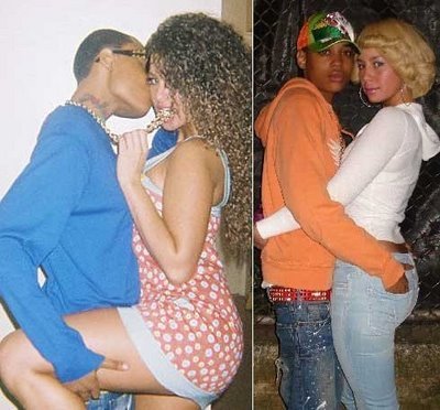 Amber Rose a LONG time ago with en EX GF OKAY AMMBER lol