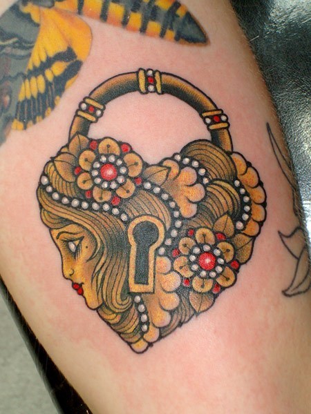 Tagged with lock key tattoo heart love ink vintage