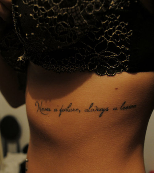 girl tattoo ideas quotes. epic placement….lovely quote.