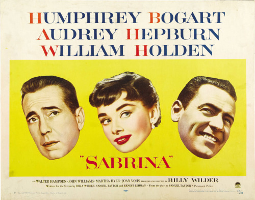 Vintage poster for Sabrina 1954 December 2 2010 Notes 22 Read More 