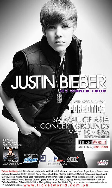 justin bieber tour poster. Justin Bieber My World Tour