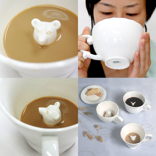 Hidden Animal teacups from Ange-line tetrault
