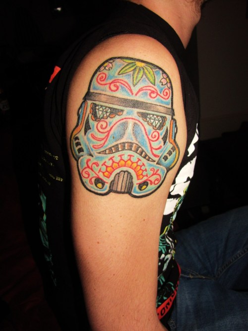 My stormtrooper mexican skull Because star wars is my life 