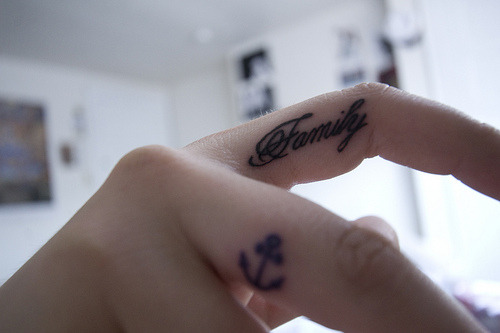 Tagged FingerTattoosTattooedFinger TattooHand TattooAnchor 