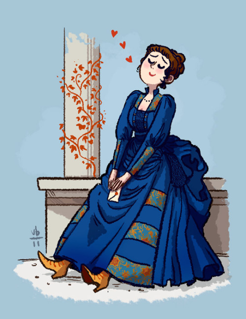 French Afternoon Dress c. 1880 (via yeoldefashion) Click image to see original dress.