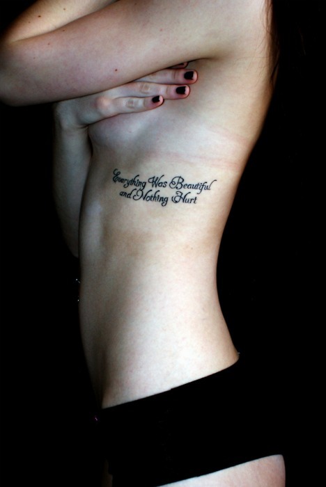 back tattoos quotes. My first tattoo. A quote from