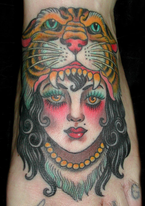 Lady #tattoo by Amy Duncan