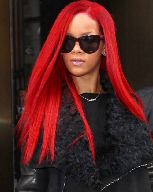 rihanna long red hair what. Rihanna#39;s long red hair
