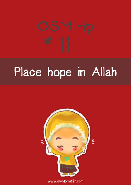 illy-muzliza:

Whenever you feel down, upset, frustrated or sad overall; don’t be! Place your hope and faith in Allah, for He is always there with you. :)