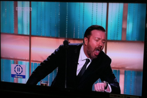 who is ricky gervais girlfriend. ricky gervais golden globes