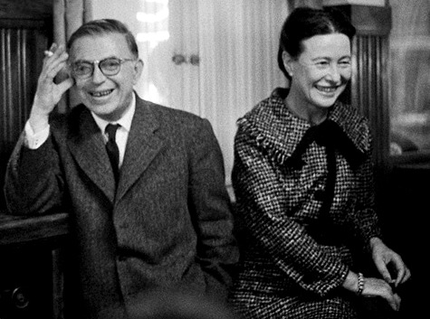 Jean-Paul Sartre und Simone de Beauvoir.