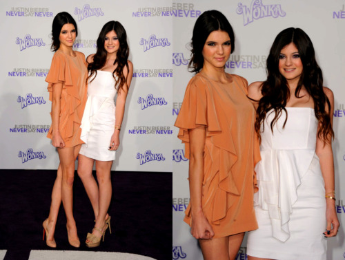 Kendall and Kylie Jenner at the Premier of 8220Justin Bieber Never