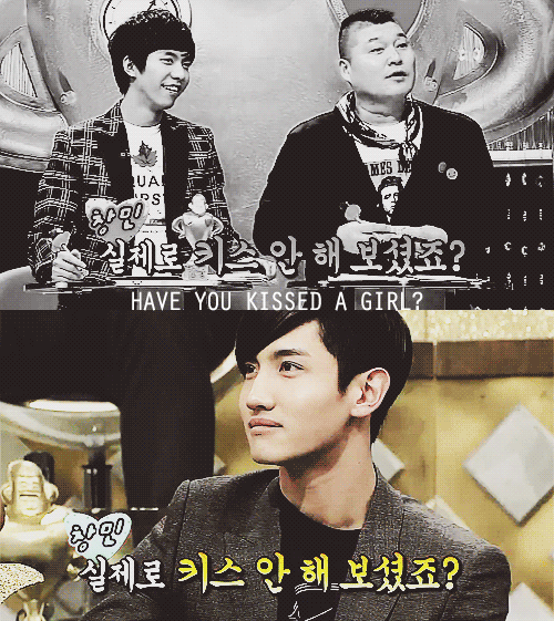 ho dong: let’s be honest … have you kissed a girl? changmin: … i have. hana: he’s good at it!