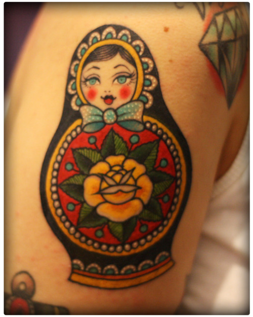 russian doll tattoo. ladybastard: My new tattoo by
