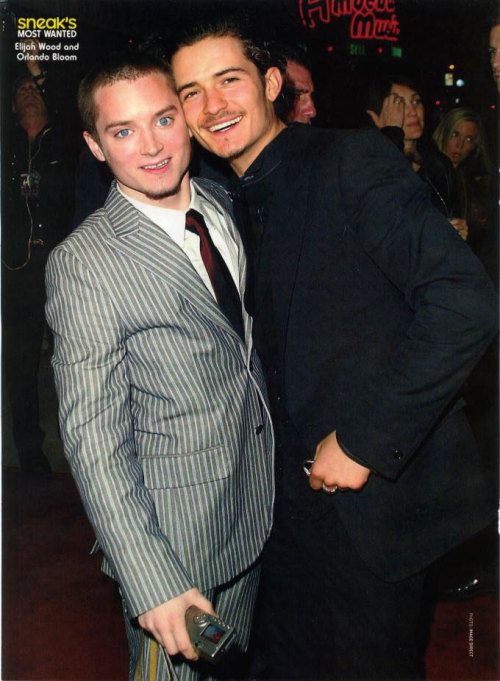 fuckyeahlotrcast: Elijah and Orlando at the LA premiere of The Two Towers
