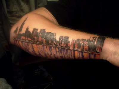 Chicago skyline tattoo not gonna lie this is pretty sweet