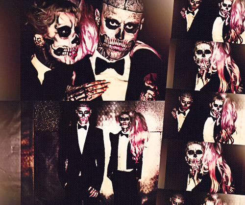 fuckyeahformichetti: Lady Gaga & Rick “Rico, Zombie Boy” Genest for the
