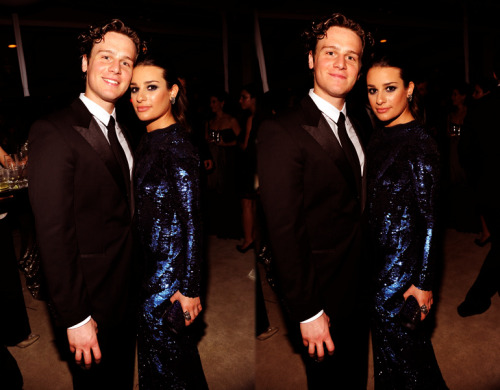 Jonathan Groff and Lea Michele at the 2011 Vanity Fair Oscar Party Feb 27
