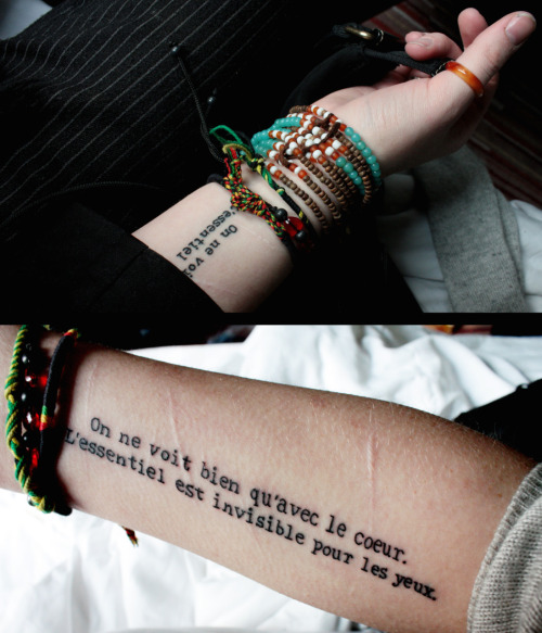 My first tattoo is quote from