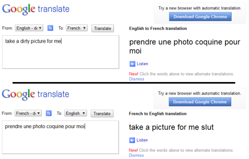 google translate funny. Lost in (Google) Translation.